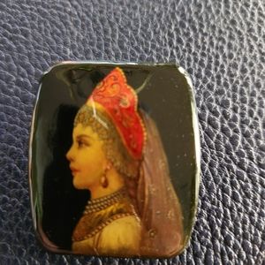 Hand painted lacquer pin